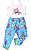 Pijama Infantil Margarida  Azul Com Calça De Coração - Imagem 1